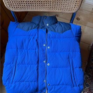 Patagonia Blue and Navy Quilted Puffer Vest